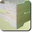 Stapelbett aus Massivholz. Stapelbett aus Massivholz.